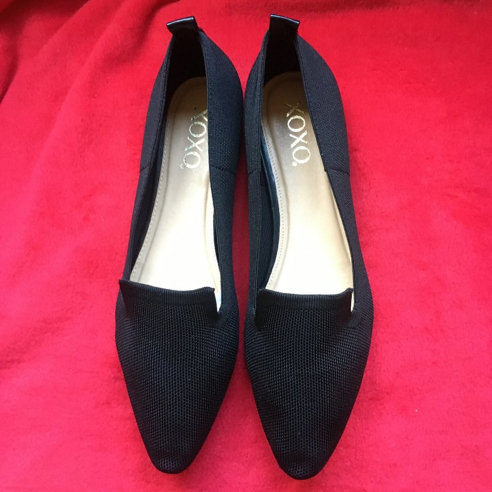 XOXO Black Pointed Toe Flat Size 11M